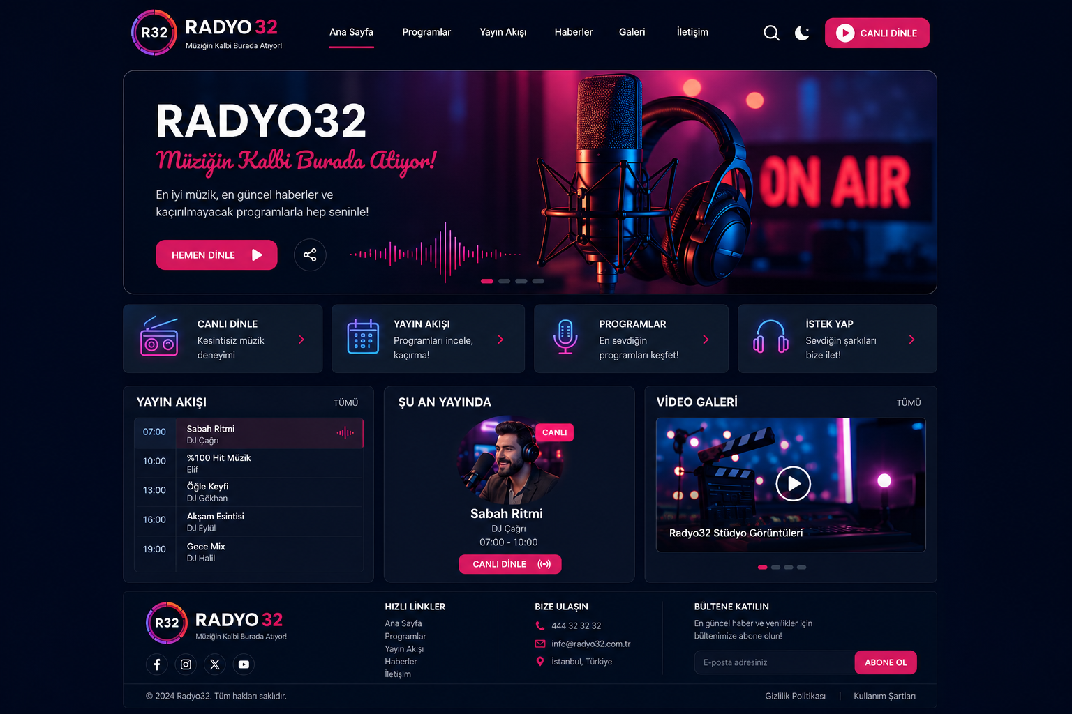 Radyo32 Php Script Teması